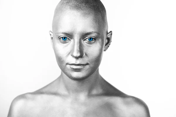Bald woman. Portrait. — Stock Photo, Image