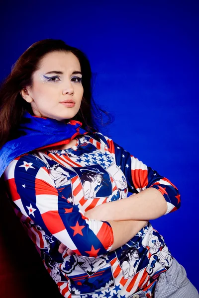 Belle femme américaine . — Photo