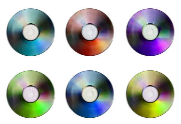 Sei CD multicolore . — Foto Stock