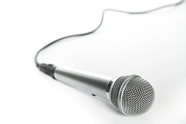 Microfoon op een witte achtergrond. geïsoleerd. — Stockfoto
