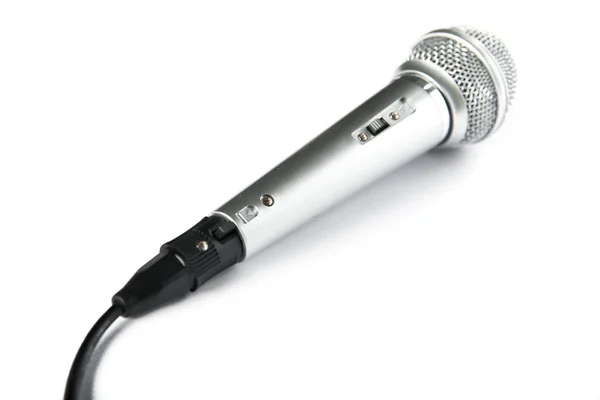 Microfone sobre fundo branco. Isolados . — Fotografia de Stock