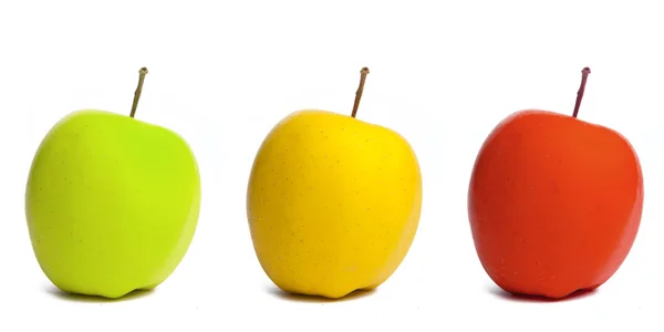 Três maçãs. Estúdio . — Fotografia de Stock