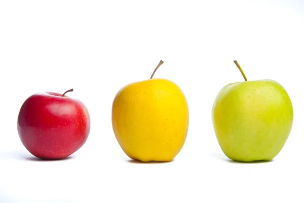 Tres manzanas. Captura de estudio . —  Fotos de Stock