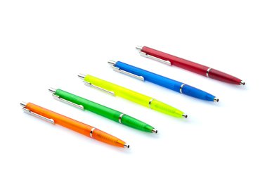 Multi-colored pens. clipart