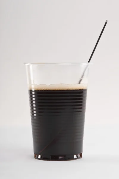 Koffie in plastic beker. — Stockfoto