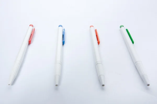 Four colored pens. — Stock Photo, Image