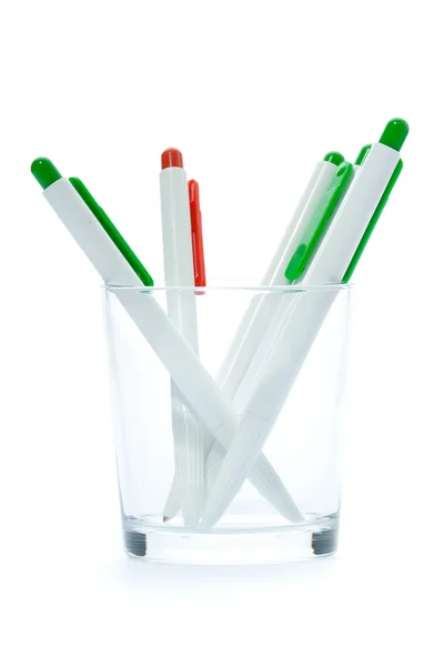 Bolígrafos en un vaso —  Fotos de Stock