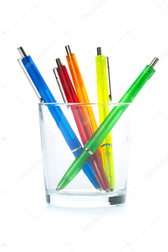 Multi-colored pens in a glass Stock Photo by ©TpaBMa2 6389978