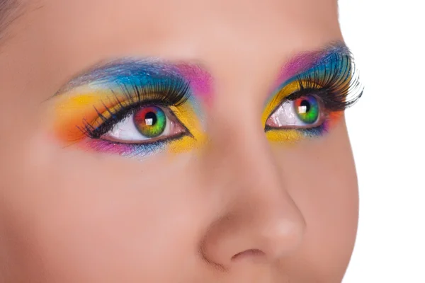 Multicolored female eyes. — Stock Photo, Image