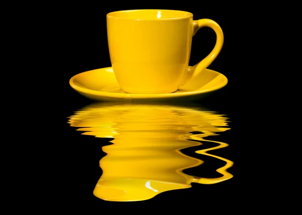 Žlutá pohár. — Stock fotografie
