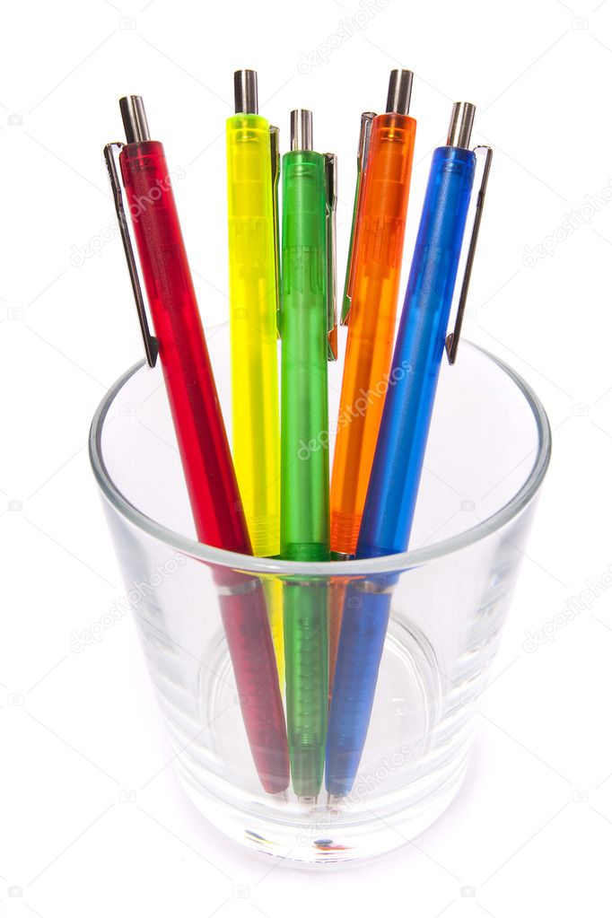 Multi-colored pens in a glass Stock Photo by ©TpaBMa2 6376289