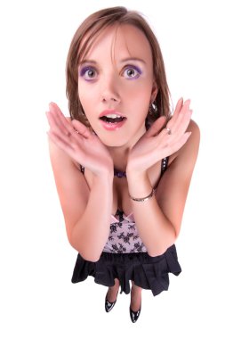 The surprised woman. clipart