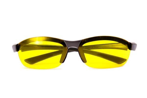 Yellow sunglasses. Front view. — Stock Photo, Image