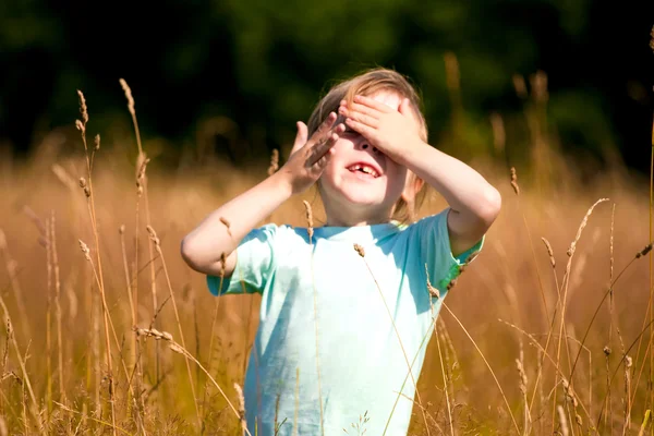 A child in the field. — Stock Photo, Image