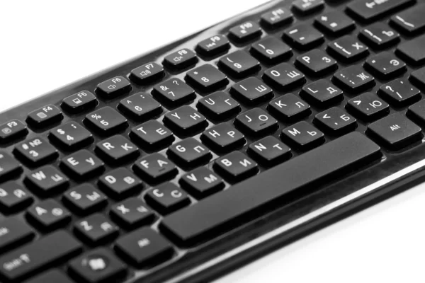 Černá klávesnice - zblízka. b — Stock fotografie