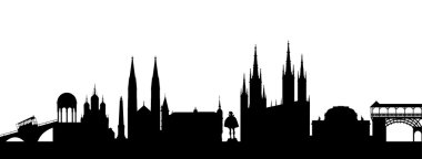 Wiesbaden Silhouette abstract clipart