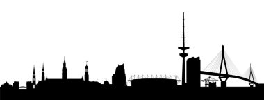 Hamburg Silhouette abstract clipart