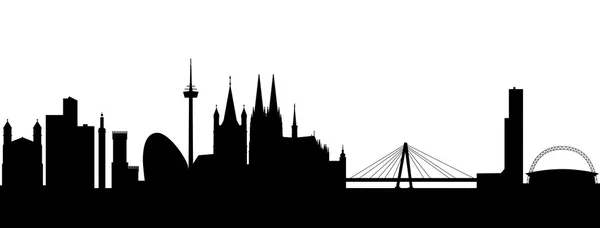 Cologne Silhouette abstraite — Image vectorielle
