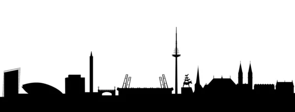 Bremen silhouette abstrakt — Stockvektor