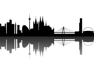 Cologne Skyline abstract clipart