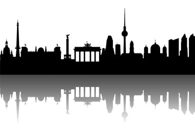 Berlin Silhouette abstract clipart