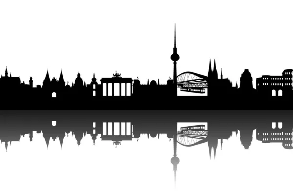 Deutschland silhouette abstrakt — Stockvektor