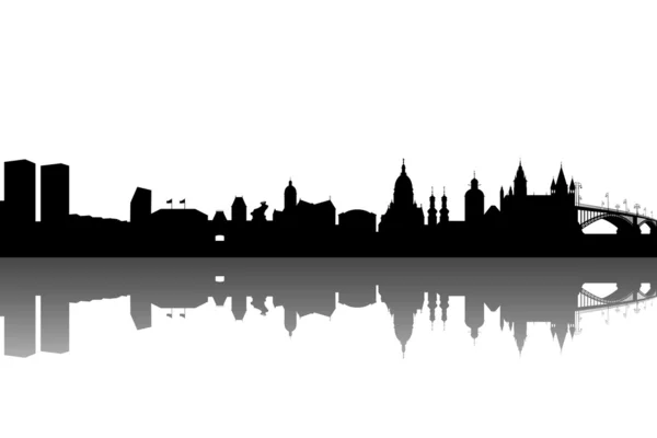 Mayence Skyline abstrait — Image vectorielle
