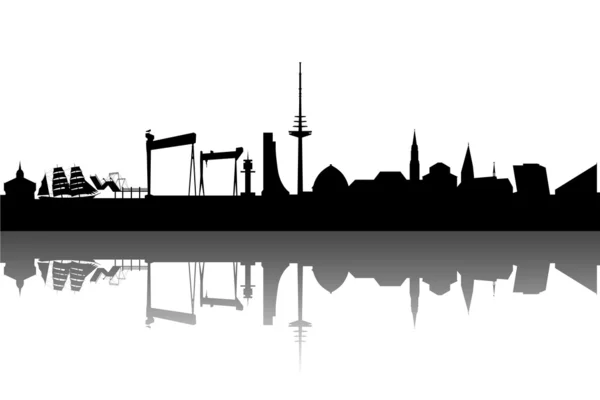 Kiel Silhouette preto abstrato — Vetor de Stock