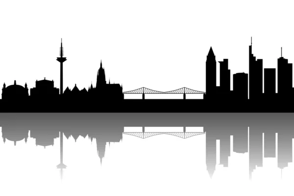 Frankfurt Skyline resumen — Archivo Imágenes Vectoriales