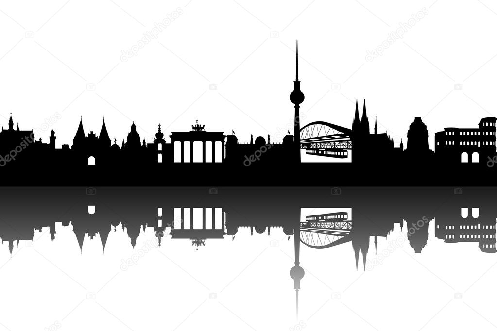 Germany Silhouette abstract