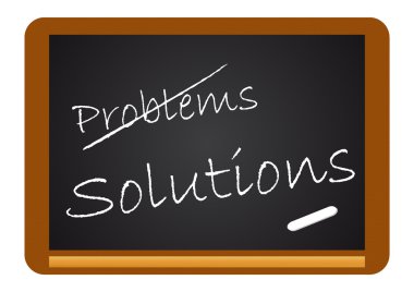 Calkboard Problems/Solutions clipart