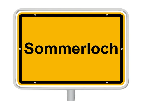 Sign sommerloch i tyska ord — Stock vektor