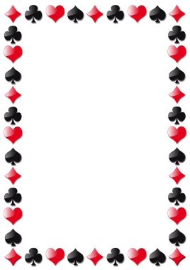 Playing cards as a frame clipart