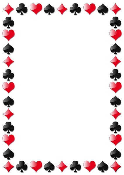 Speelkaarten als een frame — Stockvector