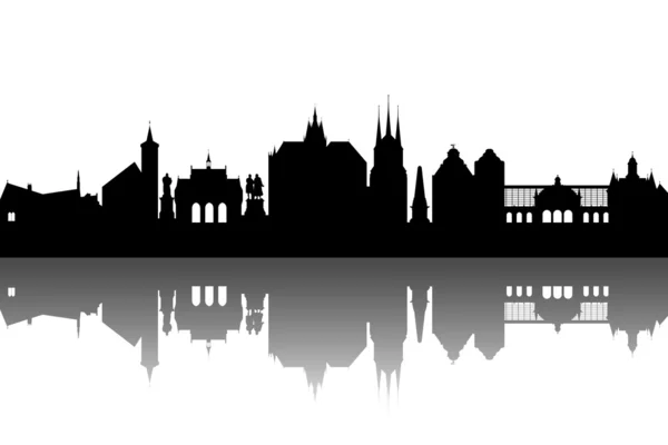 Erfurt skyline abstrakt — Stock vektor