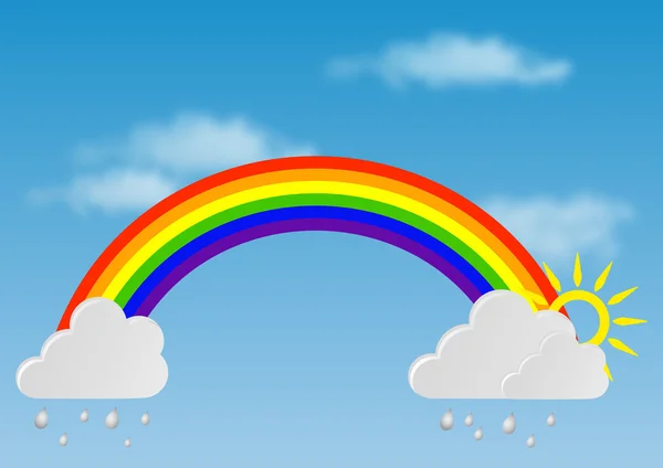 Regenboog Kort — Stockvector