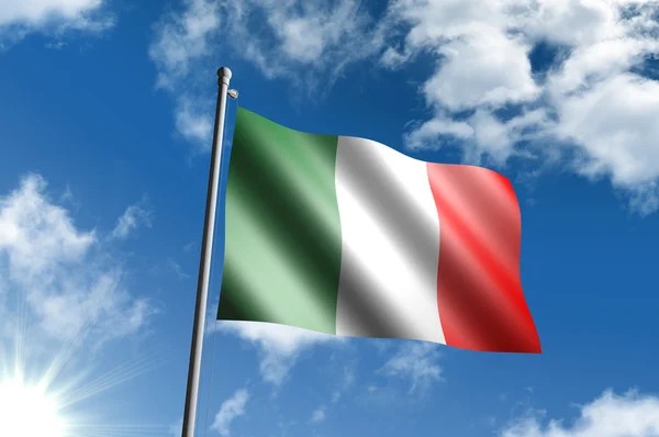 Italská vlajka — Stock fotografie