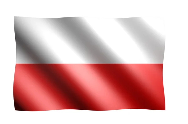 Bandeira de poland — Fotografia de Stock