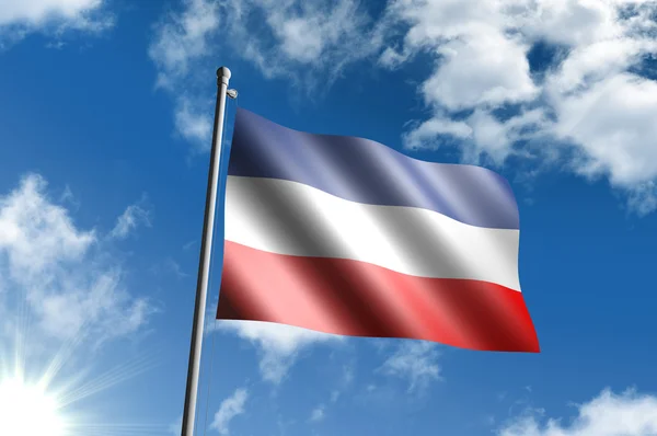Flagge von Serbien und Montenegro — Stockfoto