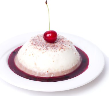 tek tatlı panna cotta