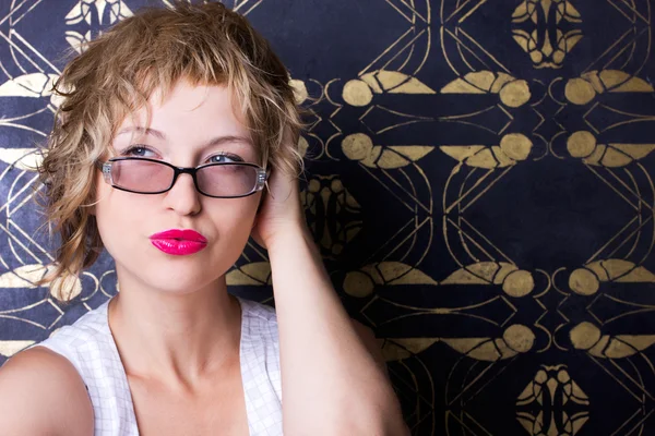 Sexy vrouw dragen van een bril — Stockfoto