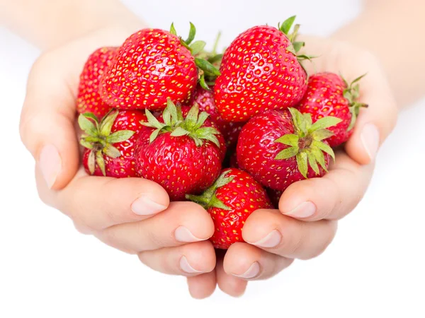 stock image Handful of strawberries close-up