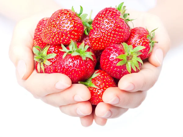 stock image Handful of strawberries close-up