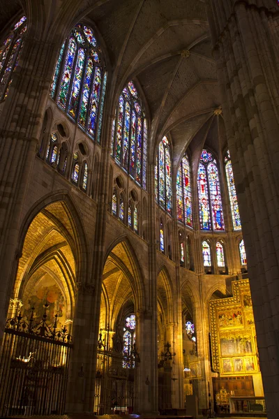 Vidrieras Catedral de Leon Εικόνα Αρχείου