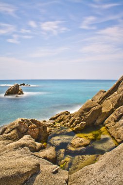 Zona costera en Platja D'Aro (Costa Brava), España