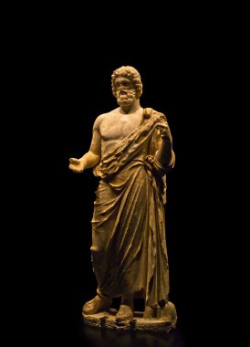Estatua del dios griego de la medicina Asclepio clipart