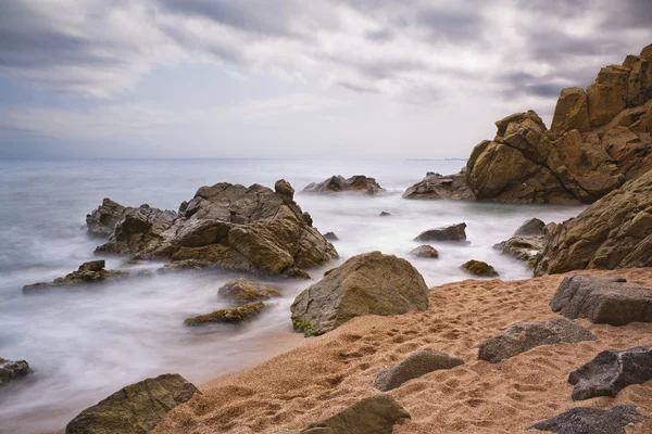 stock image Playa en Lloret de Mar (Costa brava), España