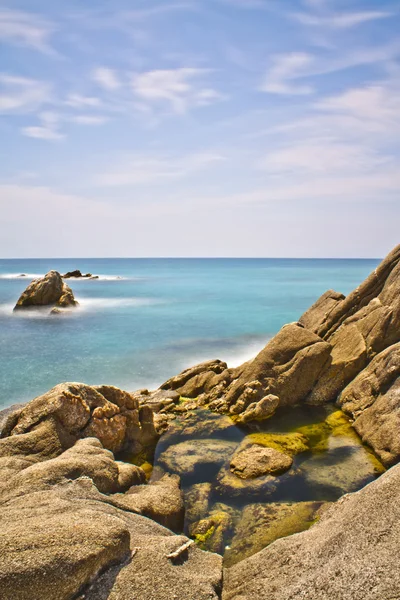 Zona costera en Platja D 'Aro (Costa Brava), España — Foto de Stock