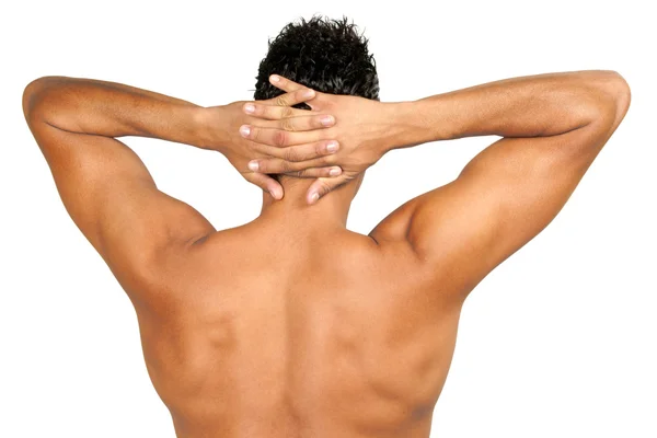 Espalda muscular masculina Fotos de stock libres de derechos