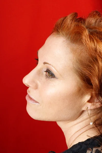 Red hair woman portrait — Stock Photo, Image
